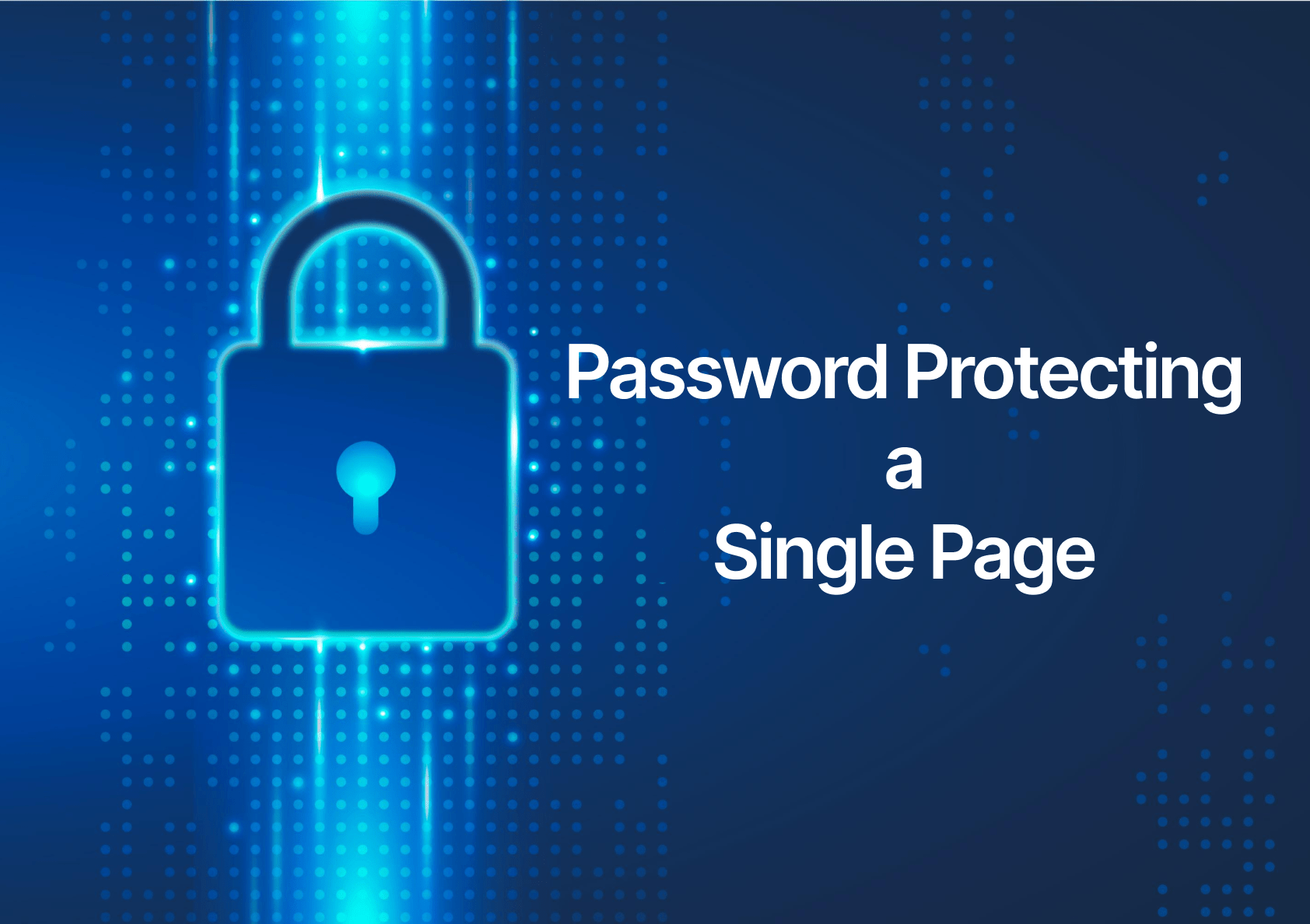 Password Protecting a Single Page